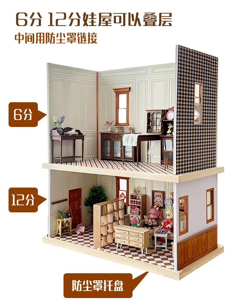 1/6 DIY Dollhouse Material Package Set Doll House Model Furniture Accessories Bjd Ob11 Blyth Soldier Lol Background Miniatures
