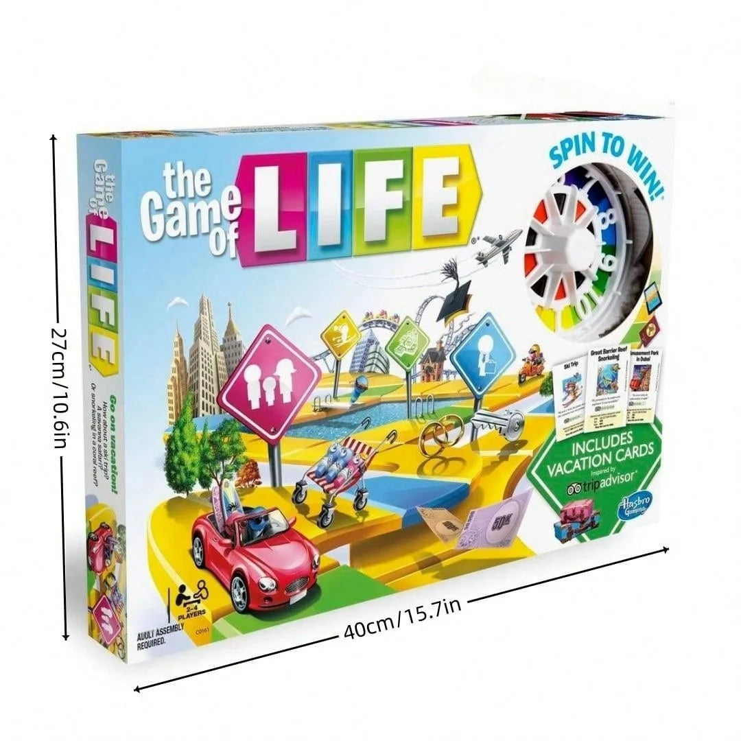 Life Simulation Board Game - Spin Wheel Party Game (2-4 Players) Board Game, Card Game, Ideal for Family Gatherings, Gift