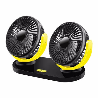 5V / 12v / 24V Car USB Fan Cooling Car Fan Dual Head Car fan 3 Speeds Adjustable For Auto Cooler Air Fan Car Accessories fan