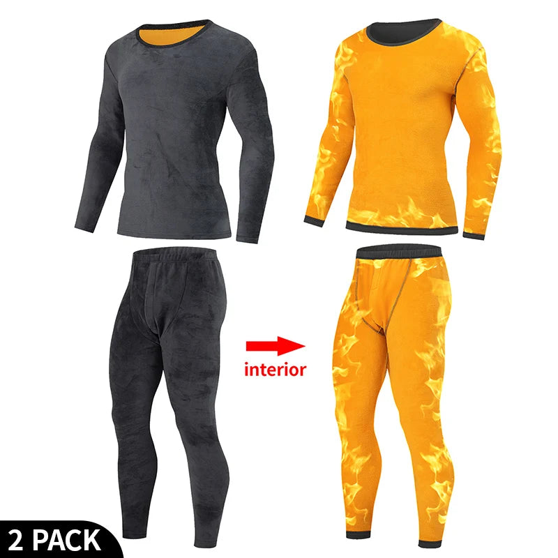 2-piece Autumn And Winter Gold Velvet Thick Casual Warm Underwear Set Cold Resistant And Warm Round Neck Top Elastic Waist Pants
