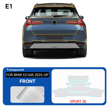 For BMW X3 G45 Sport 30 2025 Full Vehicle Clear Bra PPF Paint Protection Film 9Mil TPU Transparent Anti Scratch Car Wrap Film