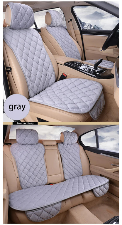 SEAMETAL Winter Car Seat Cover Soft Warm Car Seat Cushion Universal Plush Interior Protector Mat Auto Seats Cover Accessories