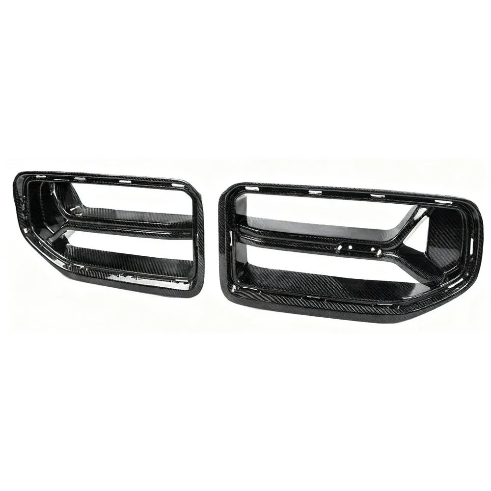 Real Dry Carbon Fiber Trim For BMW G87 M2 2023-2025 Car Front Bumper Grille Racing Grills Mesh Cover Auto Exterior Accessories