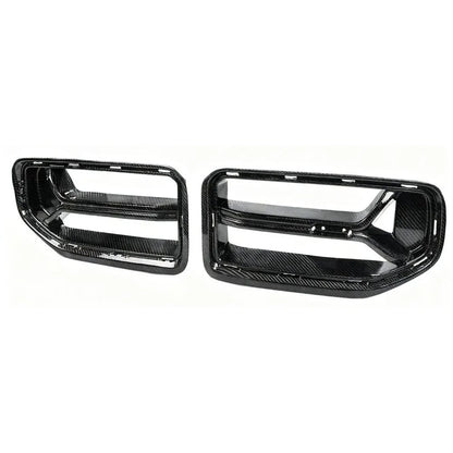 Real Dry Carbon Fiber Trim For BMW G87 M2 2023-2025 Car Front Bumper Grille Racing Grills Mesh Cover Auto Exterior Accessories