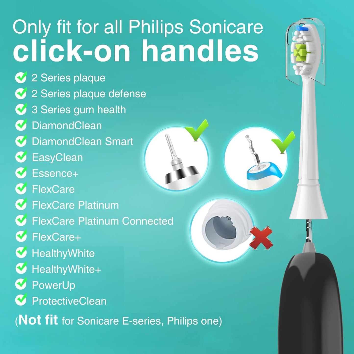 5-20pcs Replacement Toothbrush Heads Compatible with Electric Brush Head 1100 2100 4100 4300 5100 5300 6100 Independent package