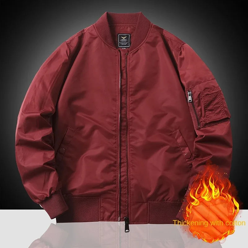 2025 New Cotton Cross border Flight Jacket Men's Thick Autumn/Winter Pilot Jacket Baseball Suit Large Size