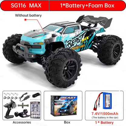 ZLL SG116 MAX/PRO 1:16 High Speed Drift Racing 80KM/H Or 50KM/H Brushless Motor 4WD RC Car Off Road Car Toys for For Kid Gift