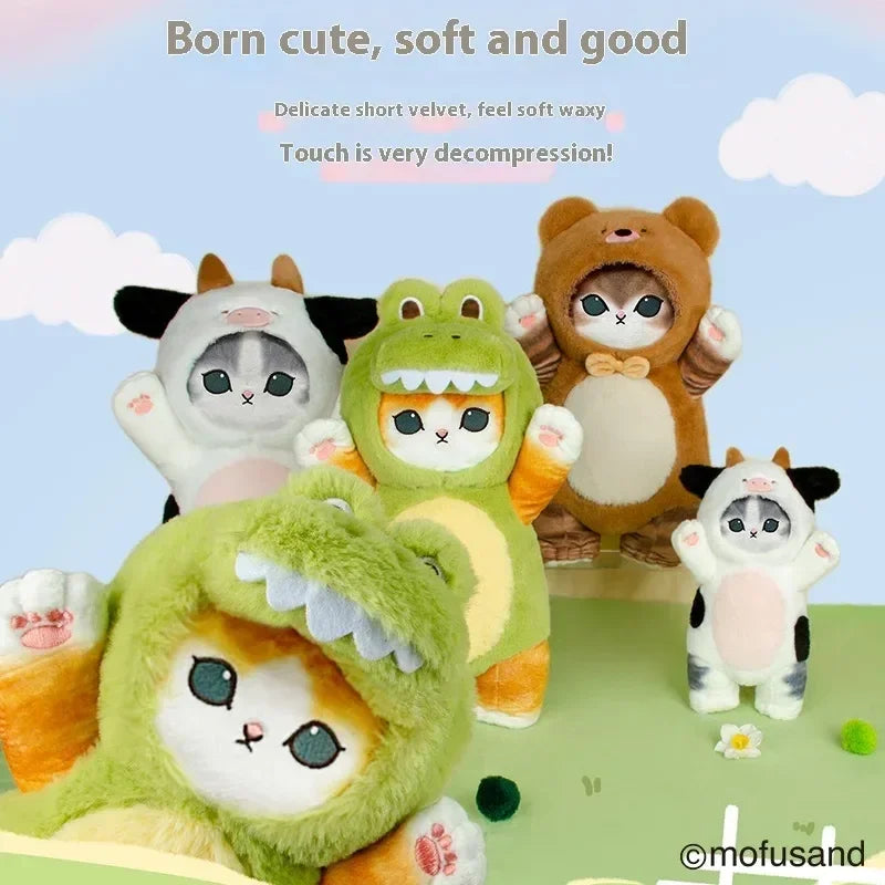 30/50cm Mofusand Kawaii Cos Cat Kawaii Animal Plushies Cosplay Animals Dinosaur Cow Bear Cute Plush Doll Children Gift Toy