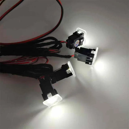 LED door trim Ambient atmosphere storage box light inner door debris box lighting lamp+wiring harness For Audi A4 S4 A5 A6 A7 A8