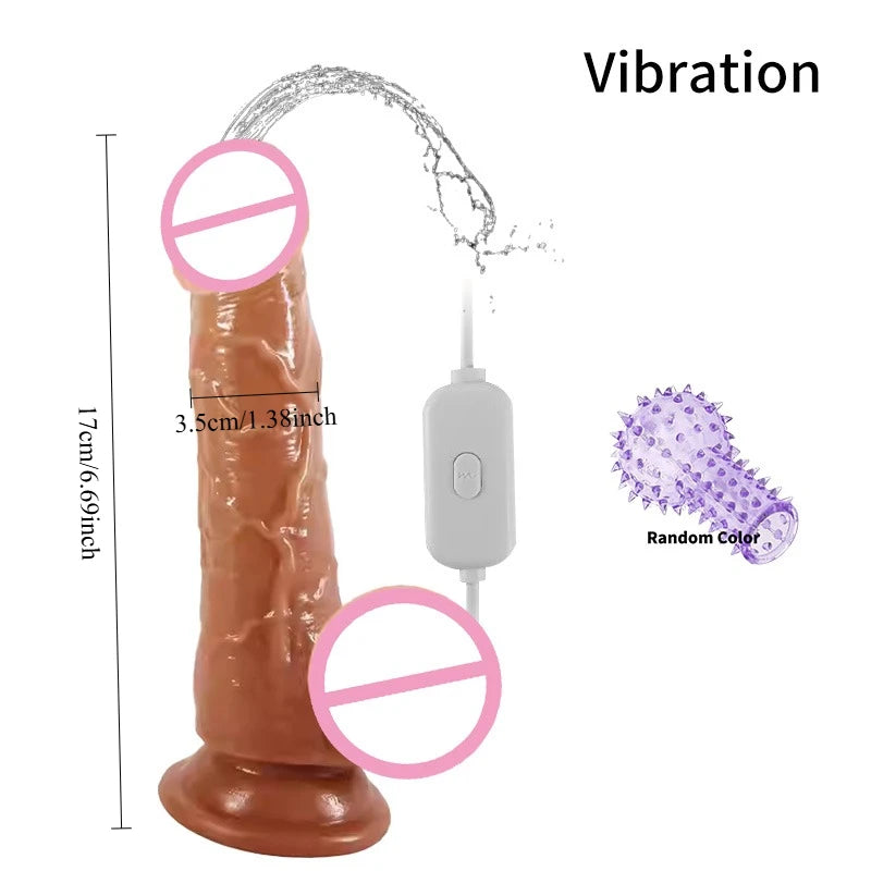 Women Realistic Water Squirting Vibration Dildos Anal Toys Penetration Masturbation Suction Cup Big Penis Dick Adult Sex Toy 18+