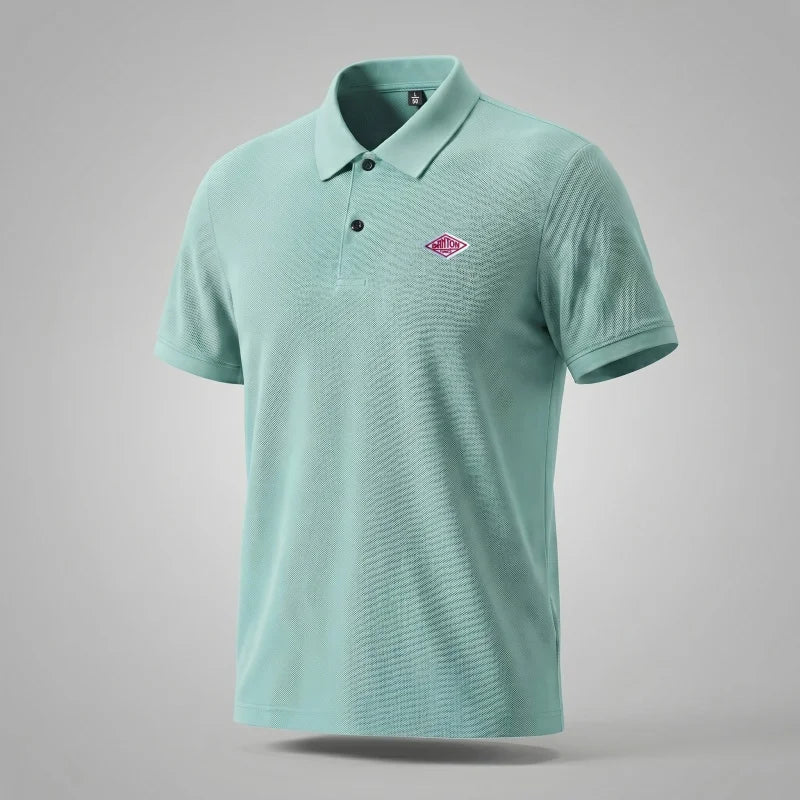 Men's 100% Cotton Polo Shirt -2026 Summer Fashion Casual Short Sleeve, Breathable Lapel Tee，27 Colors, Ideal for Golf and Sports