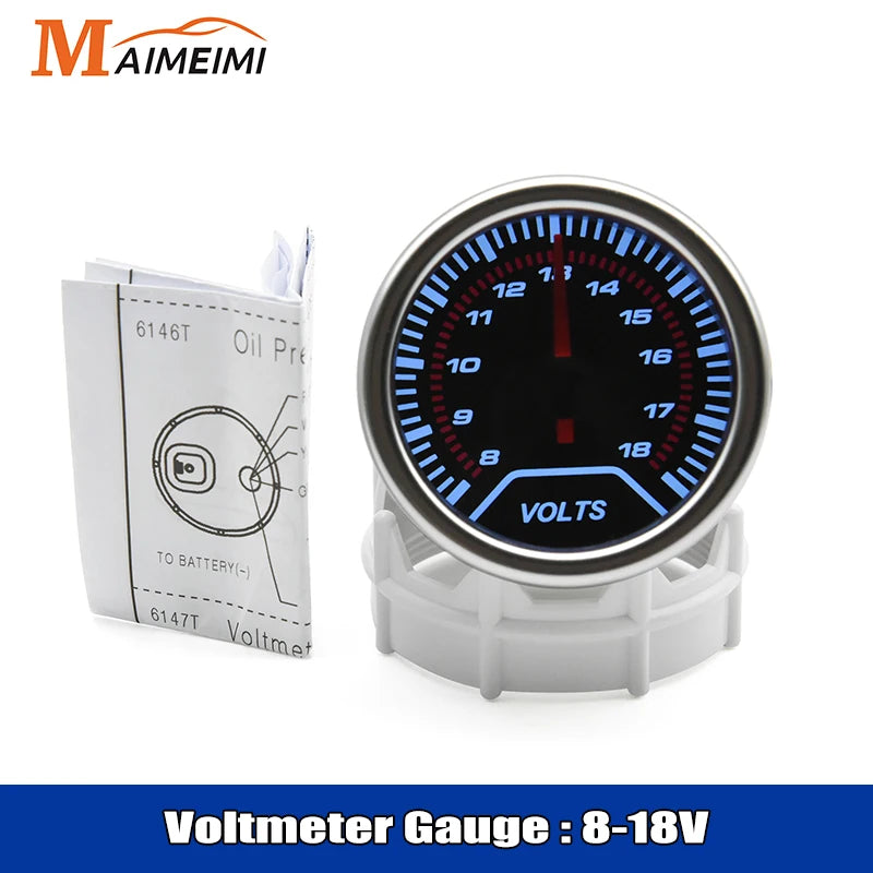 2" 52mm Exhaust Gas Temperature Gauge Auto Car LED EGT Voltmeter Tachometer Turbo Boost Oil Water Temp Gauge For Car Racing 12V