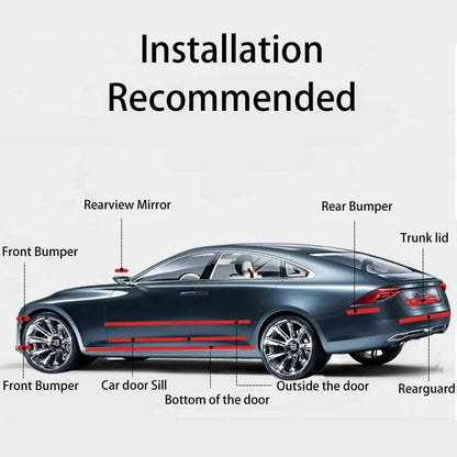 1-10m Nano Carbon Fiber Car 3D Tape Sticker Wrap Door Mirror Paste Protector Strip DIY Protection Film Waterproof Adhesive Vinyl