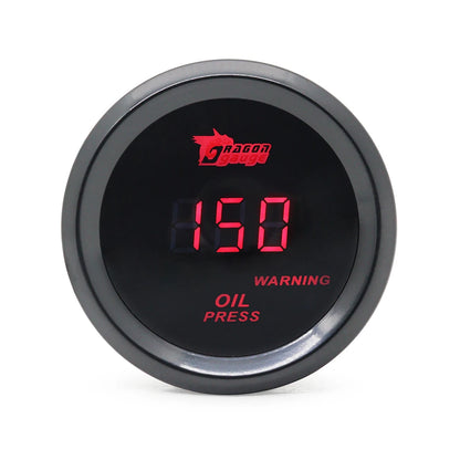 52mm Boost Gauge/Water Temp/Oil Temp/Oil Press/Voltage/Tachometer Gauge Digital Red led Black Case
