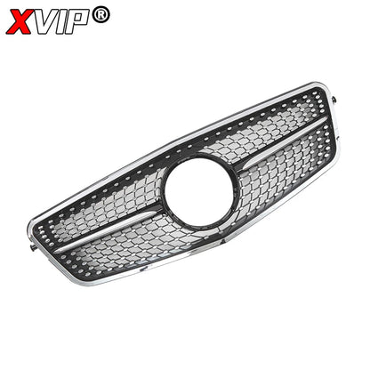 XVIP Chrome Black Diamonds Style Front Racing Grille For Mercedes Benz E-Class W212 E250 E300 E350 E500 2010-2013 Bumper Grilles