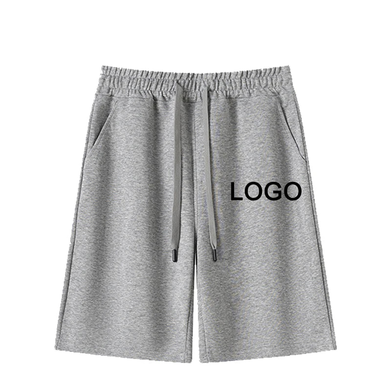 Customized Printed 60% Cotton Five-Quarter Pants Men Fashion Training Running Breathable Short Pants Women Casual Sport Shorts