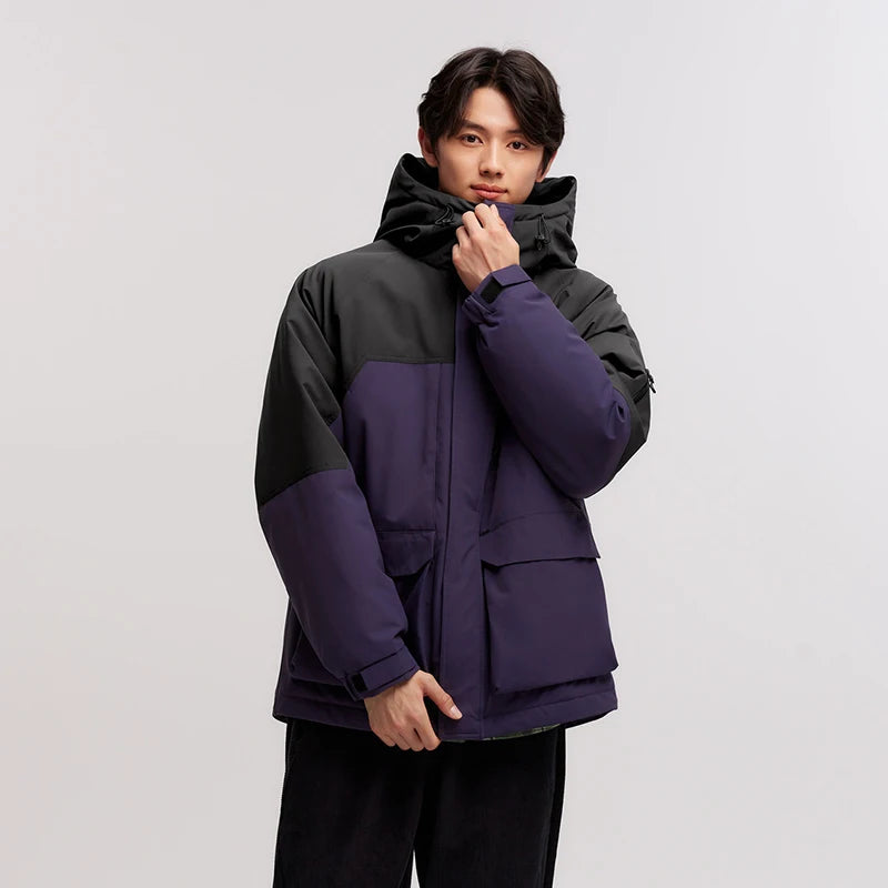 Semir Down Jacket Men 2024 New Winter Couple Windproof, Wear-Resistant and Warm Outdoor Contrasting Colors Outerwear