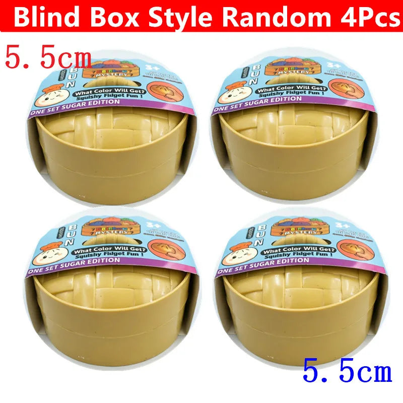 5.5/8.5cm Stress 1-12Pcs Dumpling Squash Toy Dampaline Squishy with Box Dumplings Sensory Squeeze Toy for  Relief Gift Birthday