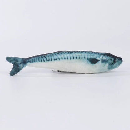 New Design Plush Fish Cat Toy Durable Bite-Resistant Interactive Toy Catnip Stuffed Pet Plaything