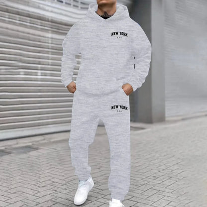 Men Women Autumn Winter Hooded Cotton Pants Set Fashion Casual Letter Printed  CottonPants Sports Suit Ensemble