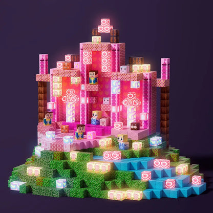 200PCS Light-Up Magnetic Tiles Building Blocks Set | STEM Montessori Glow in Dark Toys  | 3D Creative Construction Learning Toys