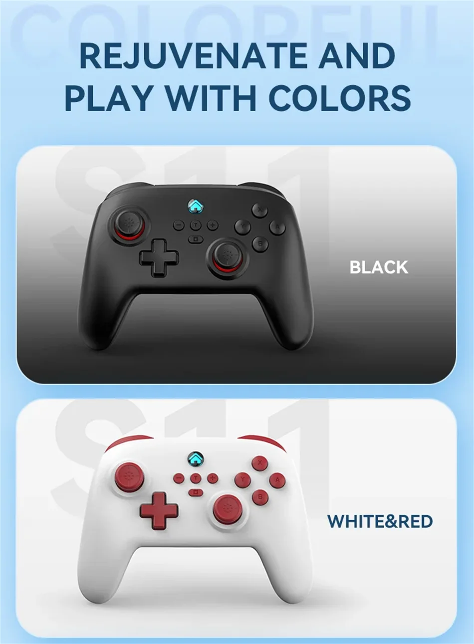 2026 New Switch Pro Wireless Gamepad For Nintendo Switch OLED Lite PC Steam Yuzu Bluetooth Joystick Controller Dual Vibration Tu