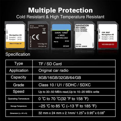 Navigation Carminat R-Link 11.45 for Renault Megane Laguna Kangoo SD Card Car Sat Nav 16GB Europe UK 2025 Upgrade Map GPS Road