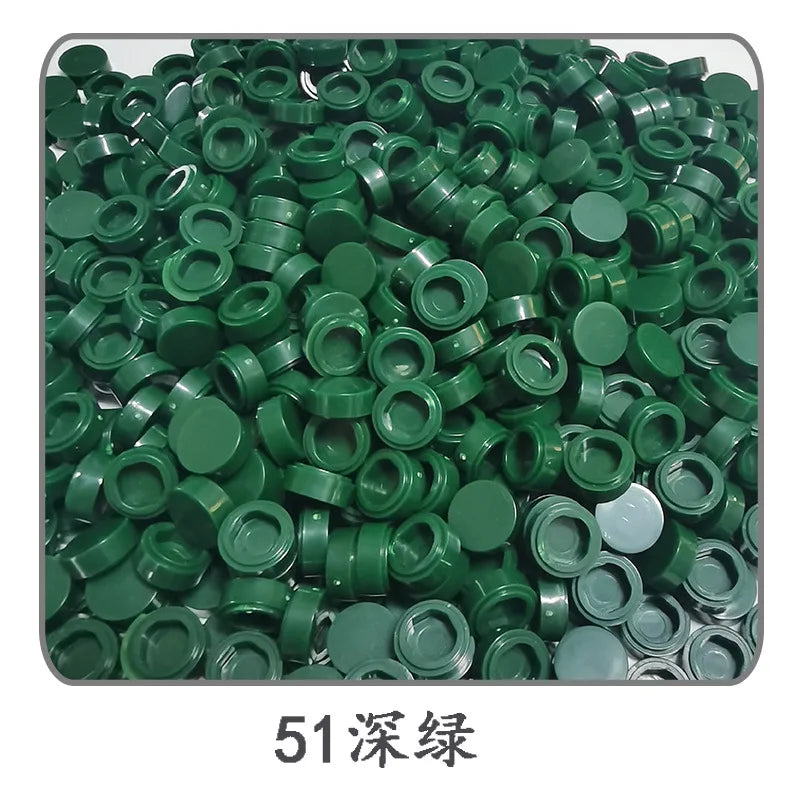 900pcs 52 Colors City Building Blocks Flat Tile 1x1 Round Bricks DIY Enlighten Blocks Parts 98138 Blocks for Children Boys Girls