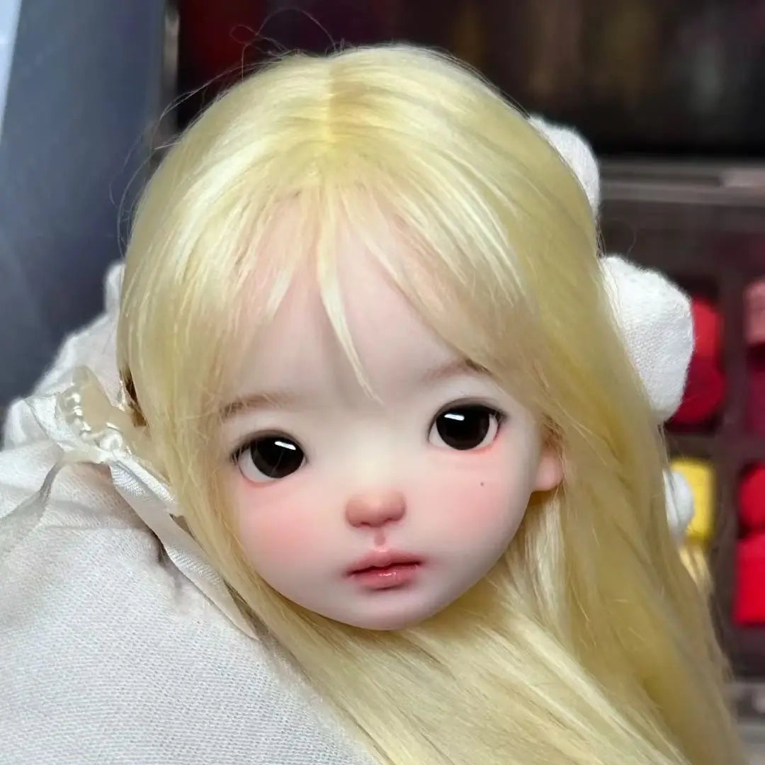 Amber 1/6 SD BJD Doll jale doudou Head Cute Beautiful Girl Resin Toy Gift Just the Head High  Just head makeup