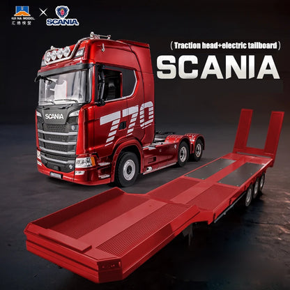 Huina 1501 Scania 770s Fully Proportional Remote Controlled Heavy Truck Trailer Model Tractor Car High end Toy Monster Truck1502