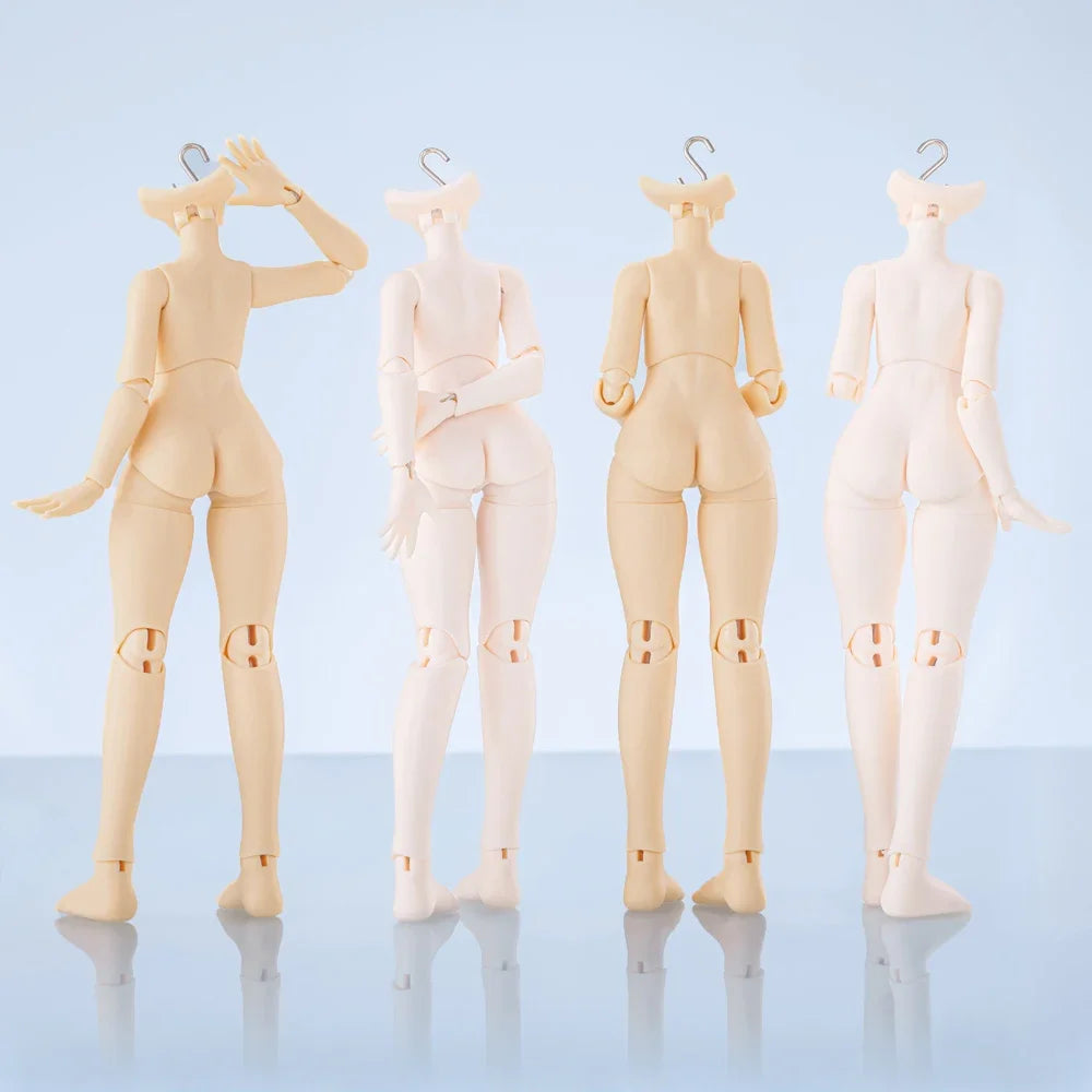 1/12 Scale BJD Doll Girl Body 14.5cm Kawaii Doll Model Anime Action Figure White Normal Skin Movable Joints for OB11 P10 GSC
