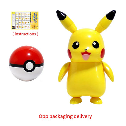 Pokemon Figure ball transform Action Gyarados Charizard Venusaur Blastoise Mewtwo Pikachu Mew Snorlax Poke ball Pokeball gift
