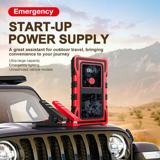 7000A Portable Vehicle Emergency Jump Starter, Car Cigarette Lighter, 12V Mobile Power Bank, LED Lighting with USB Charging Port