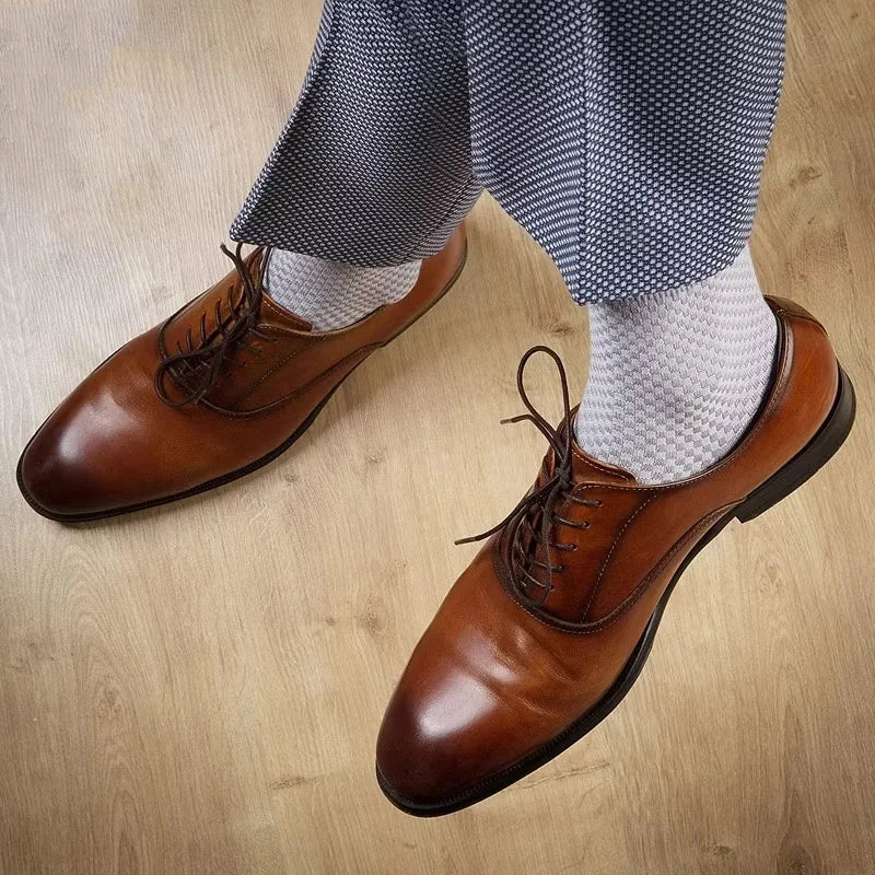 10 Pairs/Lot Men's Socks Bamboo Fiber Business Socks Breathable Deodorant Casual Socks, Large Size EU 38-46, High Quality