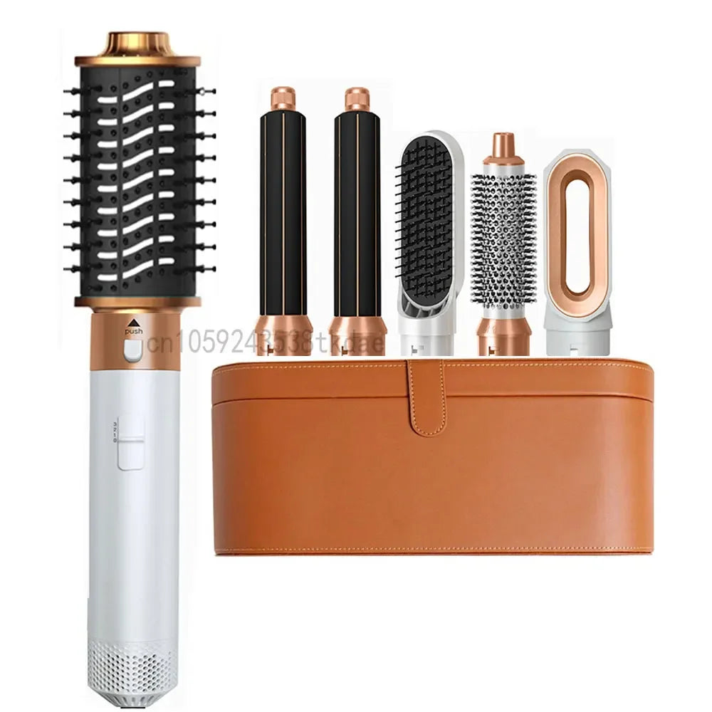 6 in 1 Hair Dryer Brush Hot Comb Set Professional Curling Iron Hair Straightener Styling Tool For Air styling Airwrap Hair Dryer