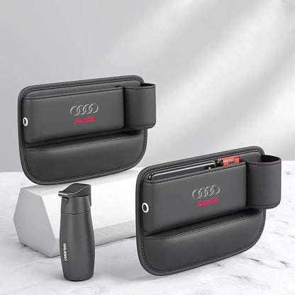 For Audi A3 A4 A5 A6 A7 A8 Q3 Q5 Q7 Q8 RS4 RS5 S3 S4 S5 TT Car Seat Crevice Storage Box Seat Gap Slot With Cup Holder Organizer