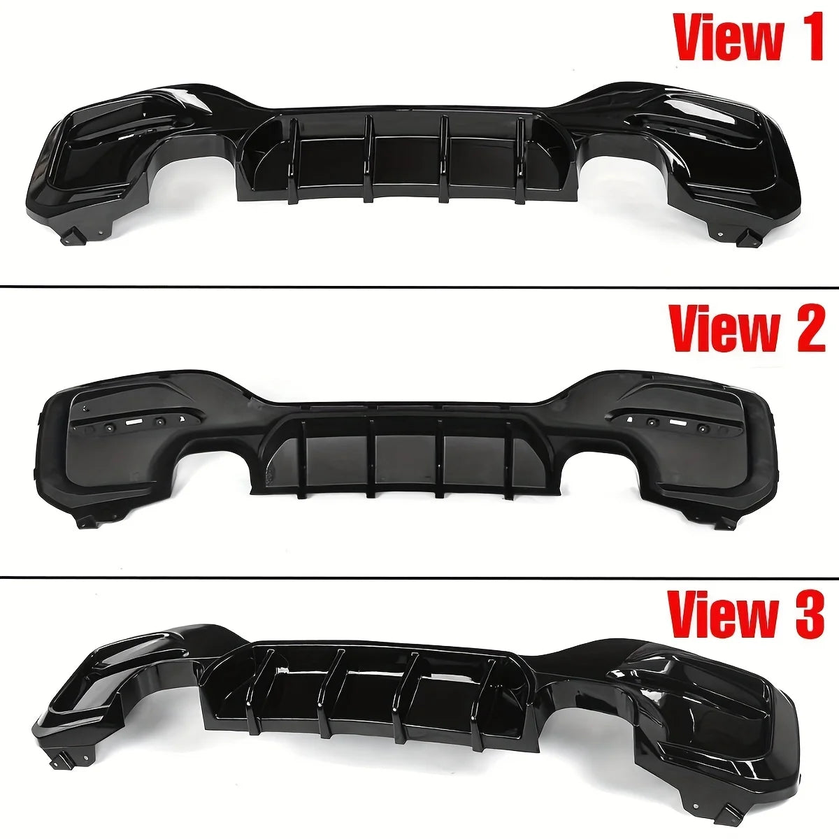Gloss Black Rear Lip Diffuser Spoiler Body Kit For BMW 1 Series M Sport F20 F21 M135i M140i 2015-2019 Exterior Styling