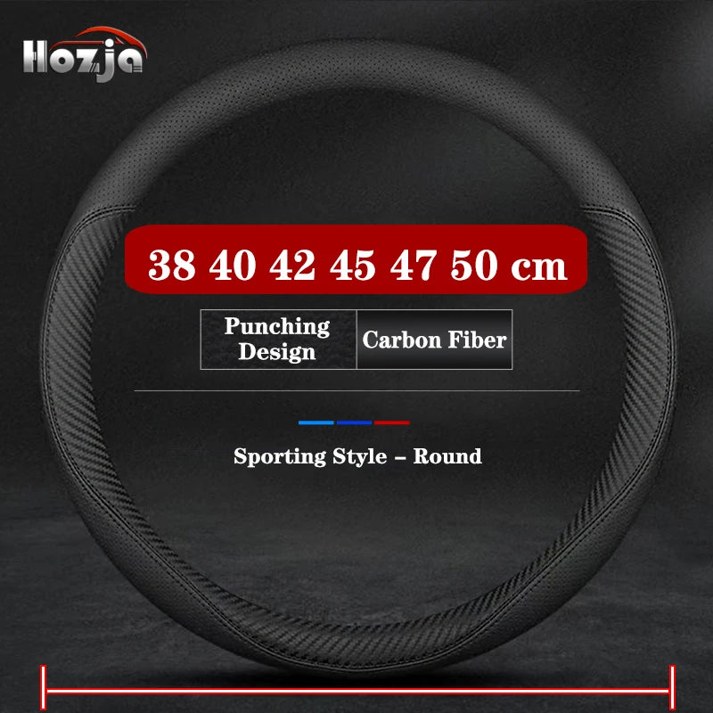 38CM 40CM 42CM 45CM 47CM Car Truck Extra Large Artificial Leather Steering Wheel Braid Cover Universal Auto Interior Accessories