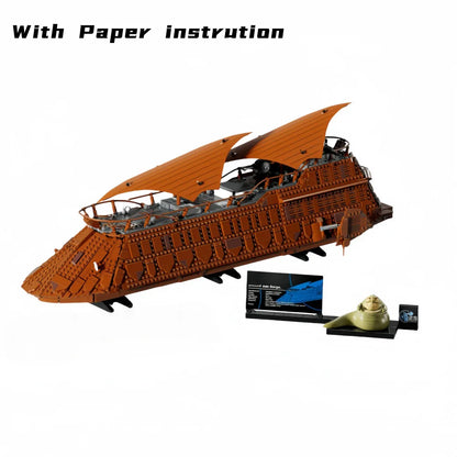 Cheapest 3942pcs Ucs Jabba Sail Barge Bricks Dispaly Model Space Movie Building Blocks Assemble Toy for Home Decor Adults Gift B