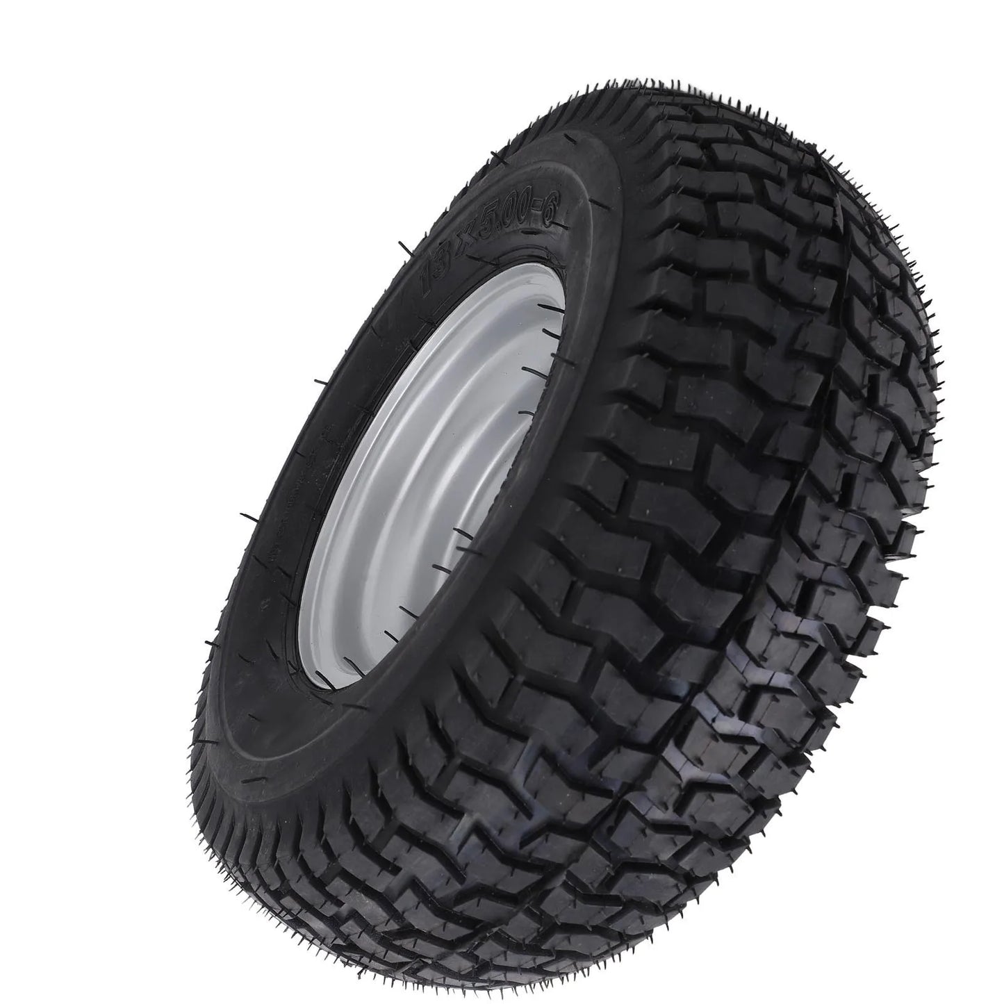 13x5.00‑6 Wheel Tire with Rim Vacuum Tubeless Enhanced Traction Antislip All Terrain Tire for ATV Quad Go Kart Golf Cart Bike