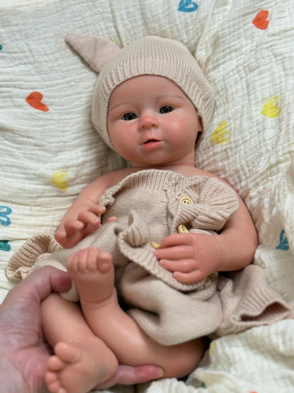 OtardDolls 18-Inch Handmade Silicone Doll Toy Soft Silicone Reborn Doll Open Mouth Realistic Waterproof Cute Collectible