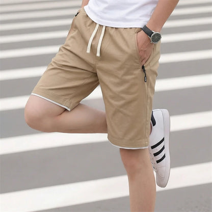 Brand Cotton Work Shorts Man Summer Casual Shorts Men's Basic Short Men's Korean Slim Cotton Versatile Fashion Mens Beach Pants