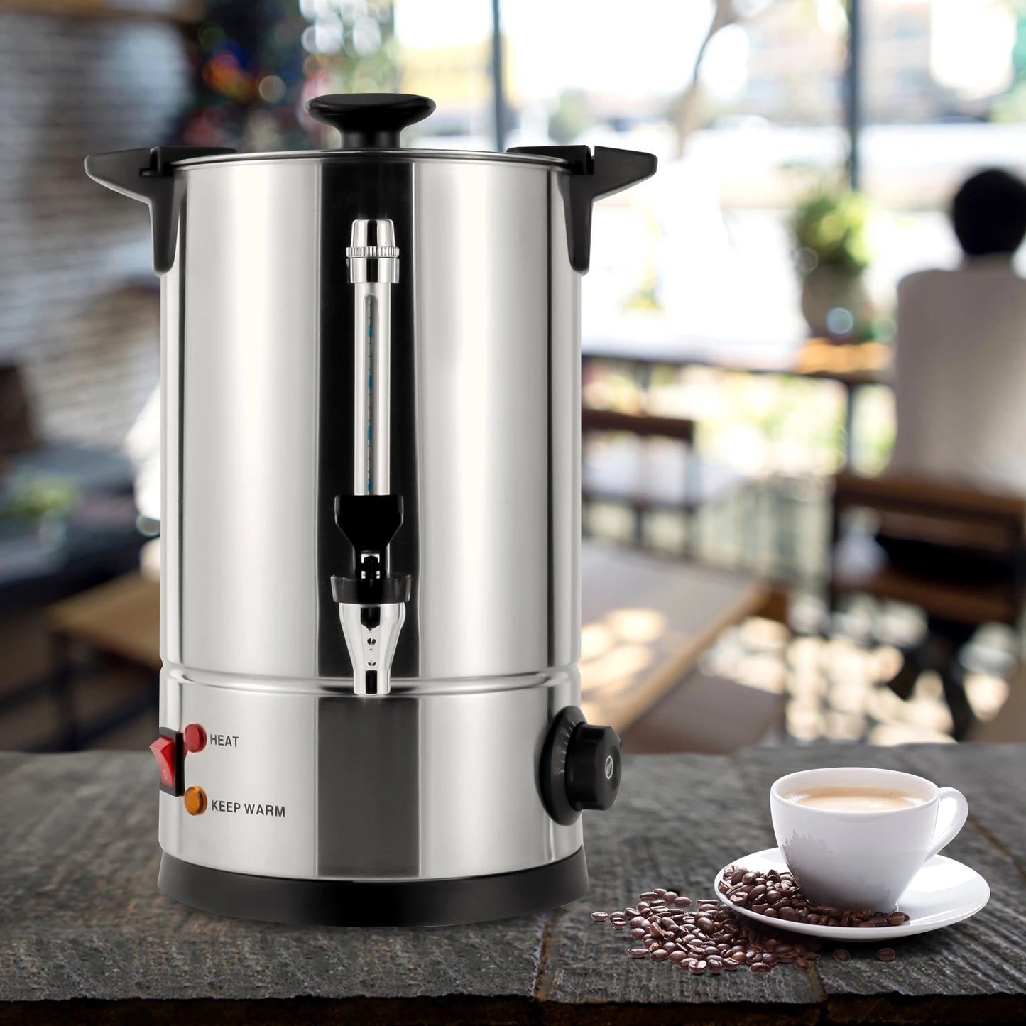 5L Stainless Steel Coffee Urn 1kw Electric Coffee Maker Adjustable Temperature Hot Water Urn for Tea Hot Chocolate Coffee