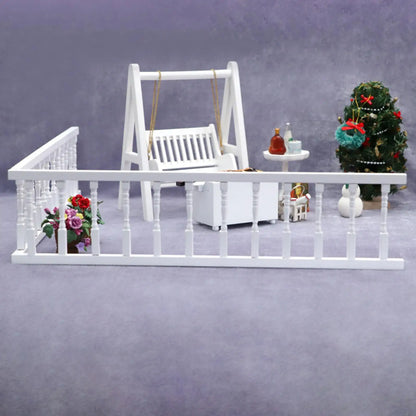 Simulation Dollhouse Railing Living Room Home Kitchen Life Scene garden Room 1:12 Scale Wooden Fence Handrail Decoration