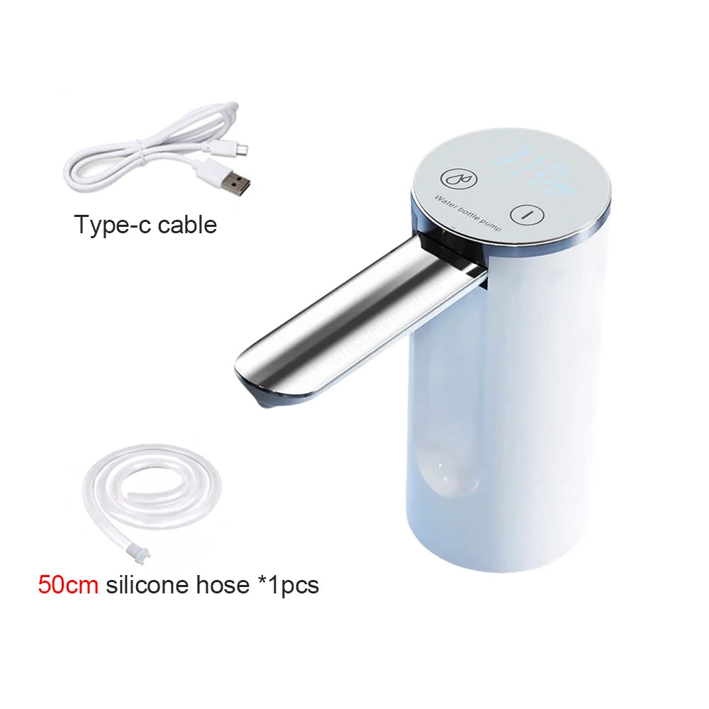 Electric Water Gallon Bottle Pump 19 Liters Foldable Water Dispenser Pump Rechargeable Automatic Desktop Drinking Water Pumps