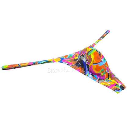 Men's Slim Pouch Bikini Underwear Unisex Sissy Panties Sexy Male Tiny Slip String Swim Bottoms Thong