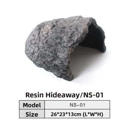 Nomoypet NS162 Rock Cave Simulation Pet Reptile Spider Turtle Sunbathing Platform Hideout Caves for Pets Reptiles Supplies