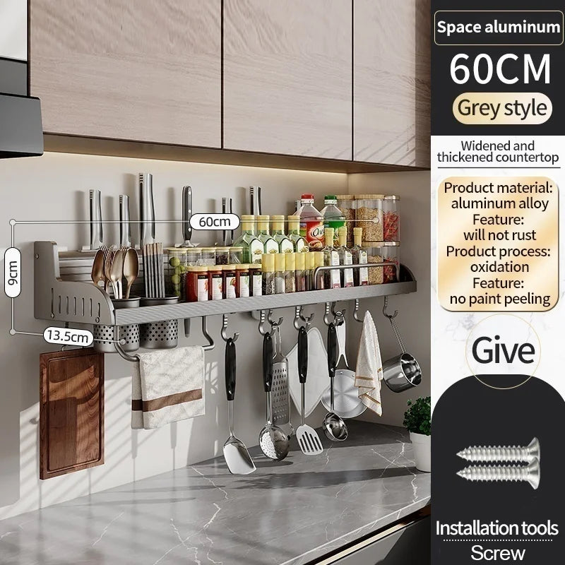 Kitchen Spice Storage Knives Holder Knife Stand Spice Rack Organizer Knives Holder Spoon and Chopsticks Rest Hanging Organizers