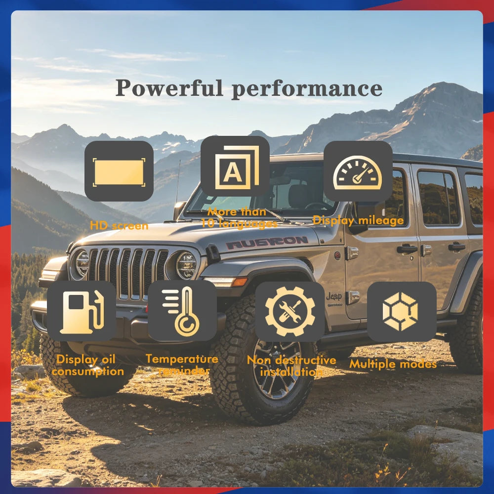 12.3''Digital instrument cluster  For Jeep Wrangler 2018-2023 Odometer, speedometer cluster，Virtual Cockpit