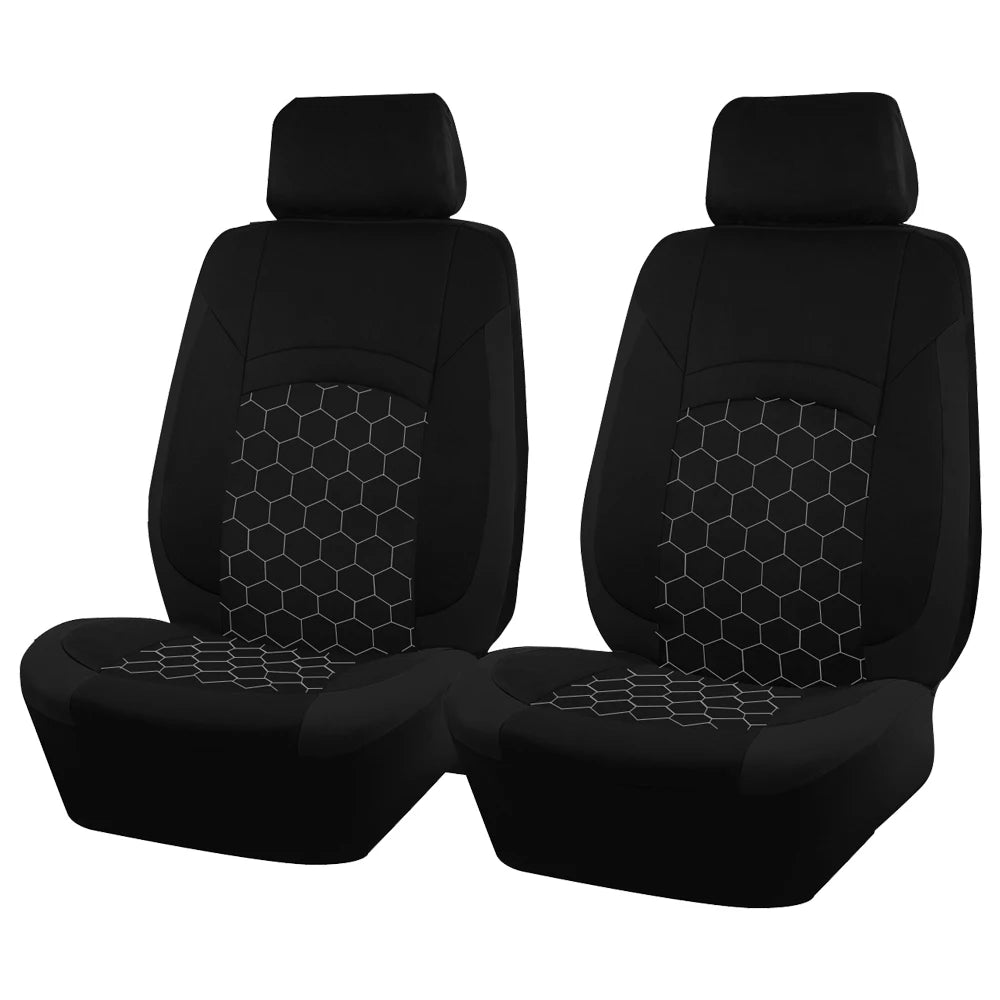 AUTOKING Football Embroidery Car Seat Covers Polyester Fabric Honeycomb Seat Covers Universal Fit Most Car Suv Truck